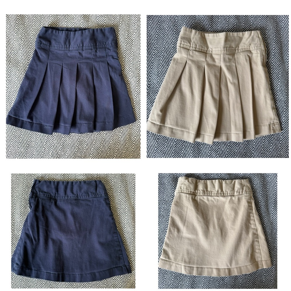 ✨ The Children’s Place School Uniform Skorts 2-Pack (Navy & Khaki, Size 5 Slim)